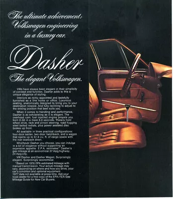 Volkswagen Dasher 1977 Dealer Brochure • $3.95