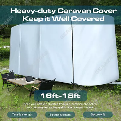 16-18ft Caravan Cover Campervan Waterproof 4 Layer Heavy Duty UV Carry Bag Cover • $103.99