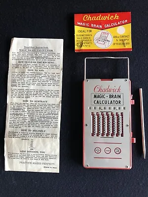 Vintage Magic Brain Calculator W/Original Instructions &Stylis (A11) • $15