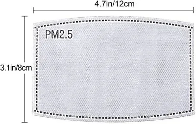 20 X PM2.5 FILTERS For Washable Reusable Face Mask Activated Carbon 5 LAYER  UK  • £1.99