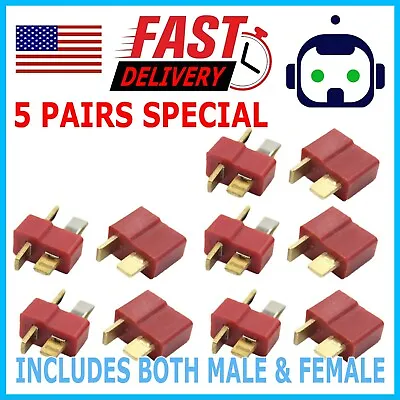 Ultra T Plug 10 Pcs Male/Female Deans Connectors Lipo • $4.99