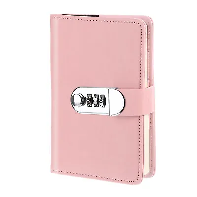 A6 Diary With Lock Journal With Lock Cute Leather Notebook Journal Pink • $28.70