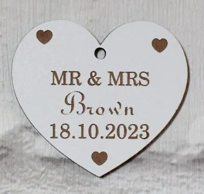 £2.40 • Buy Wedding Wooden Favours PERSONALISED Wedding Day Table Decorations,Guest Favours2