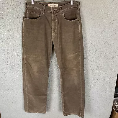 Levis 569 Jeans Mens 33x30 Brown Corduroy Loose Straight Cotton Pants Y2K • $24.99