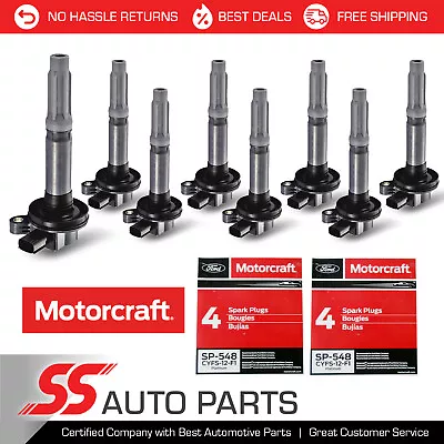 Motorcraft Platinum Spark Plug + Engine Ignition Coil For Ford Mustang 5.0L V8 • $219.25