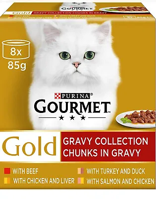 £9.99 • Buy Gourmet Gold Chunks In Gravy Cat Food, Beef, 8 X 85g