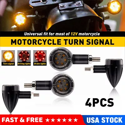 Motorcycle LED Bullet Turn Signal Brake Running Tail Light For Yamaha Cafe Racer • $14.99