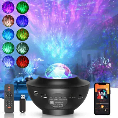 Galaxy Projector Night Light Starry Star Moon Bluetooth Music Lamp W/ Remote • $14.91