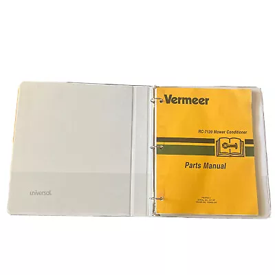 Vermeer Rc-7120 Mower Conditioner Parts Catalog Manual! We Ship Intl • $49.99