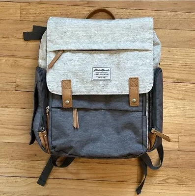 Eddie Bauer Diaper Bag Backpack: 1st Adventure (Gray)-Insulated Pocket  • $25