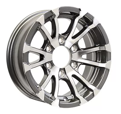 Aluminum Trailer Wheel 15X6 15 Inch Rim Gun Metal Machined 6 Lug SSAV56655GM • $112.97