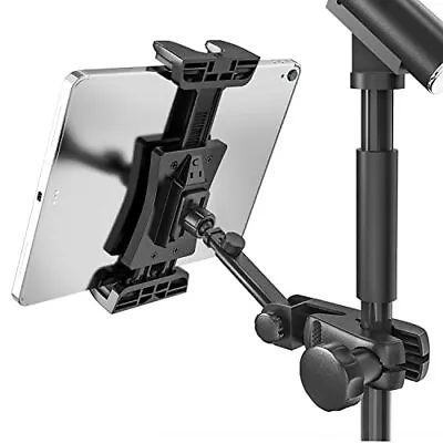 Tablet Mic Stand Holder Tablet Mount For Microphone Stand 360° 4.7-12.9 • £24.99