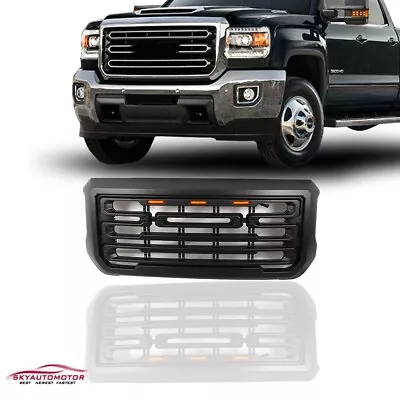 $195.99 • Buy Fit 2015-2018 GMC Sierra 2500HD 3500HD Front Upper Grille With Lights & Letters
