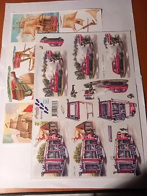 Pack Of 2A4 SheetsDecoupage Sheets  Transport  Freepost U.K.  • £2.49