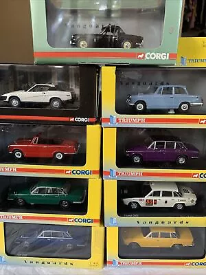 9 X Triumph 1/43 Car Models By Corgi Vanguards Spitfire Tr7 Herald Pi Dolomite • £250