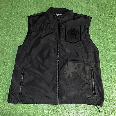 Y2K Coogi Full Zip Vest Jacket - Mens Size 3XL - Black • $28