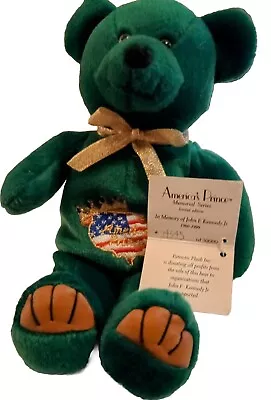#14545/30kAmericas Princ JohnF.KennedyJr. Patriot Plsh Green Bear NWT RARE 1999 • $38.88