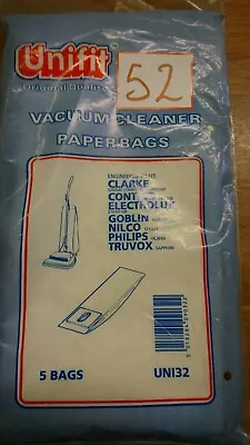 1 X 5 Vacuum Cleaner Dust Bags For Clarke Electrolux Goblin   (UNI 32  )  • £6.99