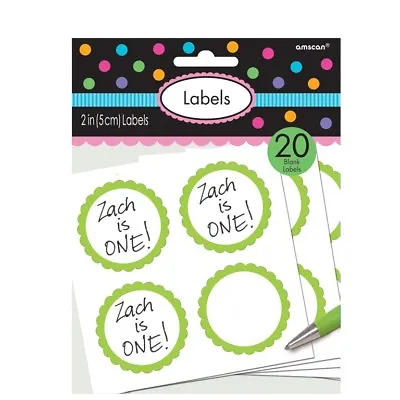 Lime Green Label Stickers - Candy Buffet Wedding Sweets Party Stickers Party Bag • £2.65