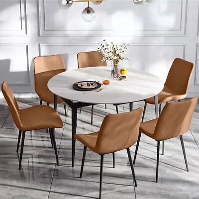 Modern Round Dining Table Extendable Dining Room Table Extending Transfomer Home • £529.95