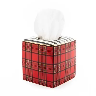 Mackenzie Childs Tartan Tissue Box Cover  • $98