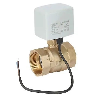 AC220V DN50 2 Inch 2‑Way 3‑Wire Brass Electric Motorized Ball Valve MT8 • $71.23