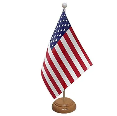 Usa Table Flag 9 X6  With Wooden Base Flags United States Of America American • £7.45