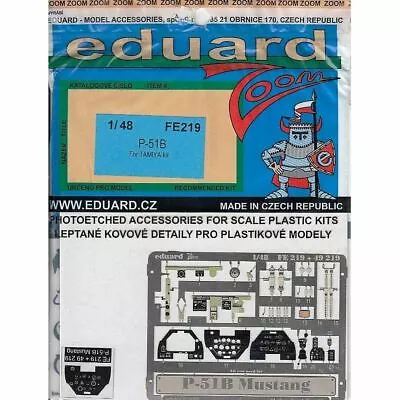 Eduard FE219 P-51B Mustang P.E. Set For Tamiya 1/48 • £6.45