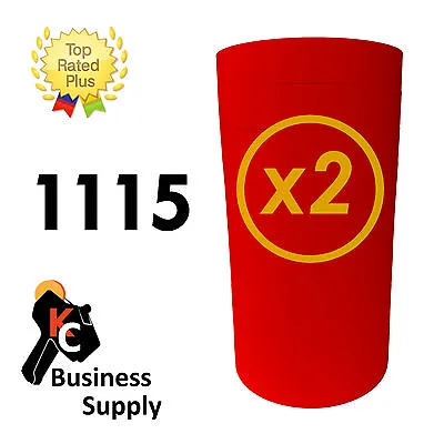 Red 1115 Labels For Monarch 2 Line Price Gun 2 Sleeves With Ink Rollers • $43.30