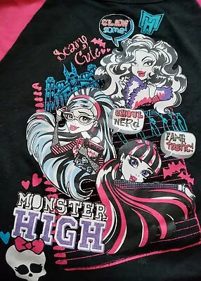Monster High Girls Tee Size 6-6X Glitter T-shirt  Small • $16.99