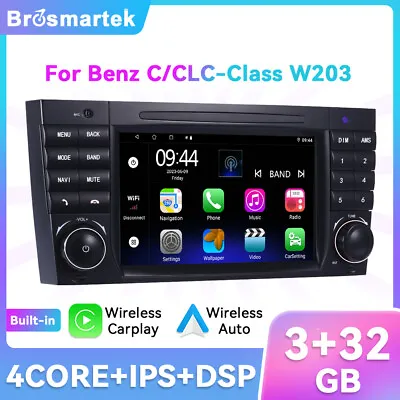 Android 13 Car Radio Stereo CarPlay DAB+ 32G For Mercedes Benz C/CLC-Class W203  • £142.99