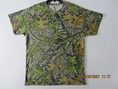 Mossy Oak Shirt Mens Large Camoflauge Short Sleeve Camo Outdoor Casual Men • $7.50