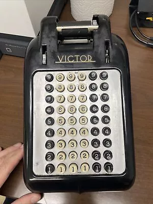 Vintage 6 Row Victor Adding Machine Antique; UNTESTED MISSING PARTS • $49.99