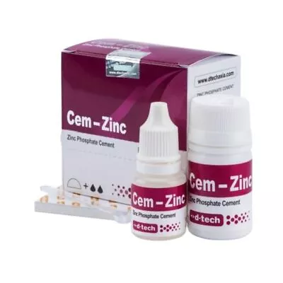 Cem Zinc Phosphate Cement Permanent Tooth Filling Fixation Powder Liquid Kit • £15.68