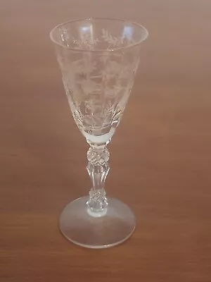 Fostoria CHINTZ Elegant Glass ETCHED Pattern 3 7/8  Tiny Little CORDIAL Stem HTF • $20.01