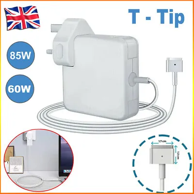 85W 60W AC Power Adapter Charger Magsafe1&2 For MacBook Air Or Pro T-Tip White • £14.89
