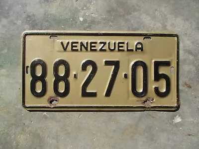 Venezuela  License Plate  #   88 - 27 - 05 • $58.50