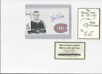 Noel Price Montreal Canadiens AUTOGRAPH AUTO SIGNED INDEX HOCKEY CARD 100% COA • $11.04