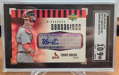 Yadier Molina 2006 Upper Deck Signature Sensations Auto SGC 9 Auto 10  #SS-YM • $199.99