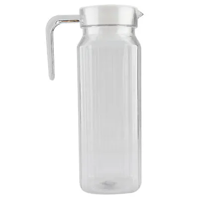 1100ml Acrylic Transparent Juice Bottle Striped Water Ice Cold Juice Jug FIG UK • £91.55