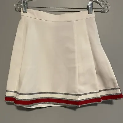 Cheerleading Uniform Skirt White Red Vintage Authentic Costume CDT 26 X 16 Girl • $19.98