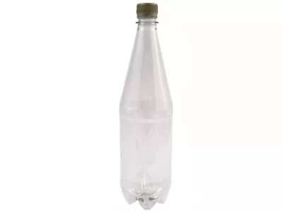 1 Litre Clear PET Plastic Bottles & Screw Caps (Pack Of 12) - Homebrew Beer Wine • £14.25