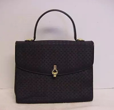 Andrea Carrano Designer Vintage Black Kelly Bag Purse • $59.99