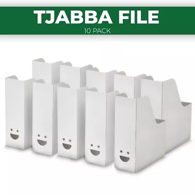 Ikea TJABBA Magazine File Holder Filing Storage Organiser Boxes Home (Pack 10  ) • $21.45