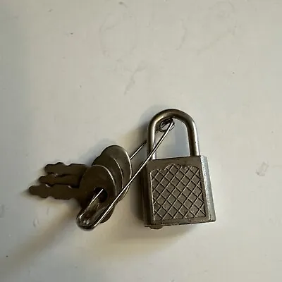 Vintage Mini Padlock With Three Keys 1950S Diary Lock • $6.99
