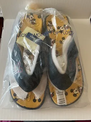 Disney Mickey Mouse Denim Women’s Flip Flops Sandals Slides Size 9/10 NEW!! • $25