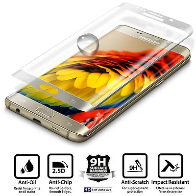 Sydney Full Coverage Tempered Glass Screen Protector Samsung Galaxy S7 / S7 Edge • $18.03