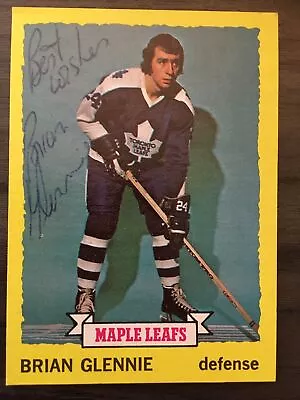 1973-74 Topps Toronto Maple Leafs Brian Glennie Autograph Card • $15