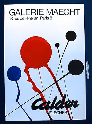 Original 1968 Alexander Calder Galerie Maeght Paris Original Lithograph Poster • $499.99