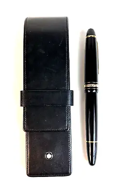Montblanc Meisterstuck 4810 14k Nib Fountain Pen W/ Two-Pen Case Exc Cond • $395